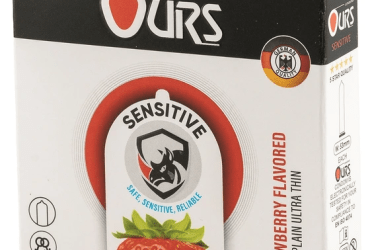 کاندوم مدل SENSETIVE برند ours (بسته 3 عددی)